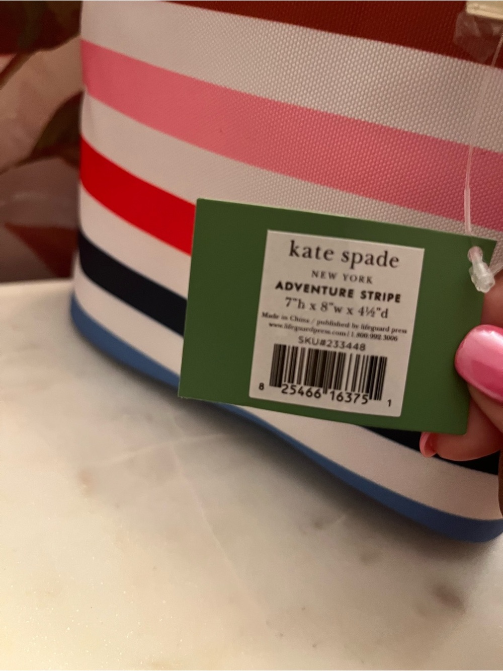 kate spade Multicolor Adventure Stripe Lunch Tote w/Insulated Interior (NWT) - Picture 9 of 12